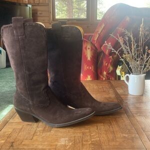 Suede Western Boots